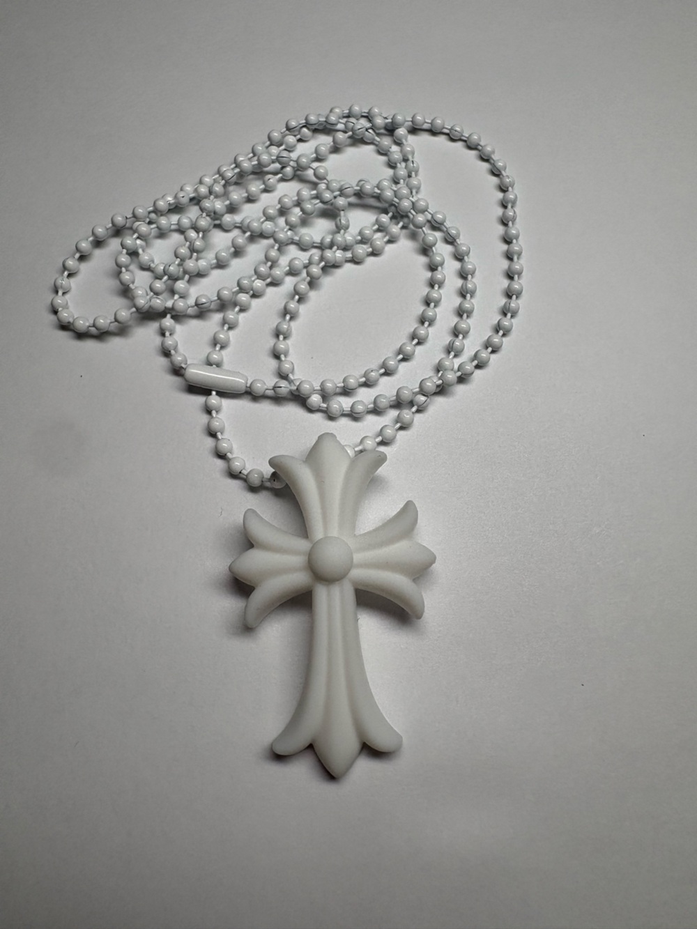 White Cross Pendant Necklace - Women Jewelry
